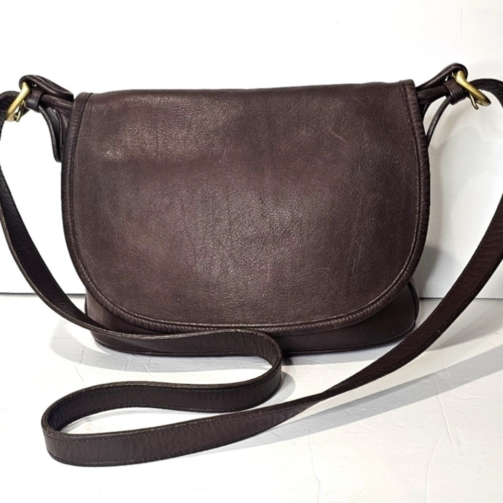 Coach Brown Leather Crossbody Bag with Adjustable Strap
